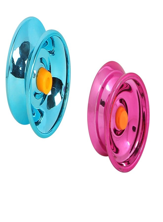 DISILA TRADERS Fine Quality High Gloss Metal-Made Shining YoYo Spinner Toys for Kids with High Speed - Random Color (Pack of 1) - Image 1
